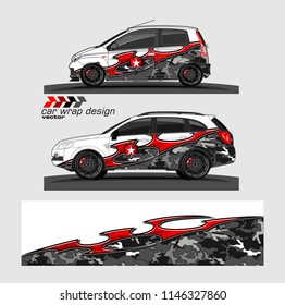 car decal design vector. abstract tribal background for vehicle vinyl wrap