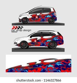 car decal design vector. abstract tribal background for vehicle vinyl wrap