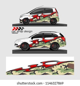 car decal design vector. abstract tribal background for vehicle vinyl wrap