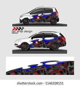 car decal design vector. abstract tribal background for vehicle vinyl wrap