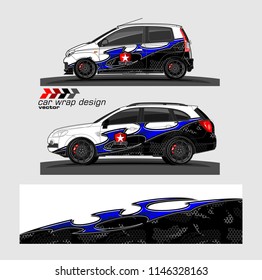 car decal design vector. abstract tribal background for vehicle vinyl wrap
