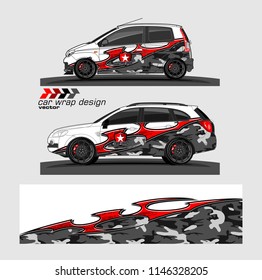 car decal design vector. abstract tribal background for vehicle vinyl wrap