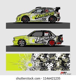 car decal design vector. abstract background for vehicle vinyl wrap