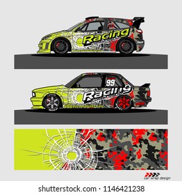 car decal design vector. abstract background for vehicle vinyl wrap