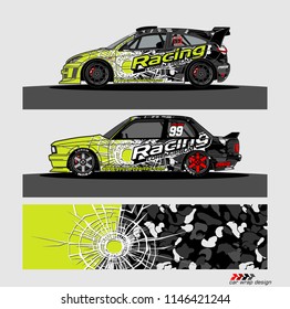 car decal design vector. abstract background for vehicle vinyl wrap