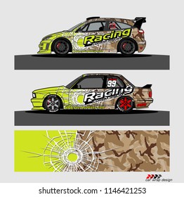 car decal design vector. abstract background for vehicle vinyl wrap