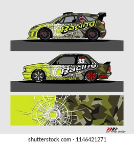 car decal design vector. abstract background for vehicle vinyl wrap