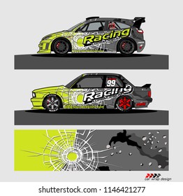 car decal design vector. abstract background for vehicle vinyl wrap