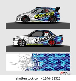 car decal design vector. abstract background for vehicle vinyl wrap
