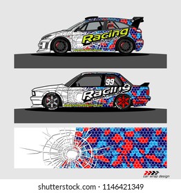 car decal design vector. abstract background for vehicle vinyl wrap