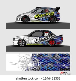 car decal design vector. abstract background for vehicle vinyl wrap