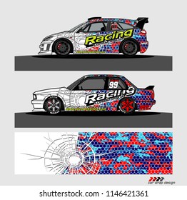 car decal design vector. abstract background for vehicle vinyl wrap