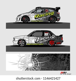 car decal design vector. abstract background for vehicle vinyl wrap