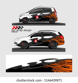 car decal design vector. abstract background for vehicle vinyl wrap