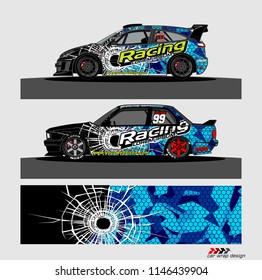 car decal design vector. abstract background for vehicle vinyl wrap
