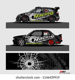 car decal design vector. abstract background for vehicle vinyl wrap