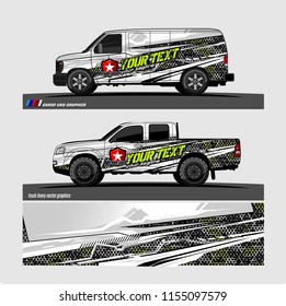 car decal design vector. abstract Modern shape with grunge background for vehicle vinyl wrap