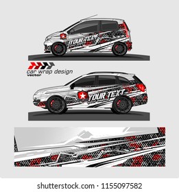 car decal design vector. abstract Modern shape with grunge background for vehicle vinyl wrap