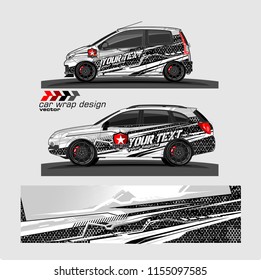 car decal design vector. abstract Modern shape with grunge background for vehicle vinyl wrap