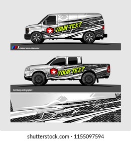 car decal design vector. abstract Modern shape with grunge background for vehicle vinyl wrap