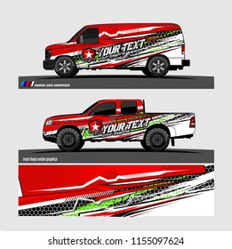 car decal design vector. abstract Modern shape with grunge background for vehicle vinyl wrap