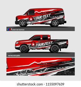 car decal design vector. abstract Modern shape with grunge background for vehicle vinyl wrap