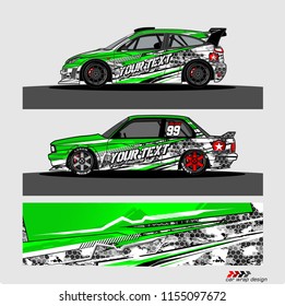 car decal design vector. abstract Modern shape with grunge background for vehicle vinyl wrap