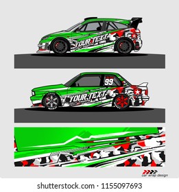 car decal design vector. abstract Modern shape with grunge background for vehicle vinyl wrap