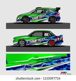 car decal design vector. abstract Modern shape with grunge background for vehicle vinyl wrap