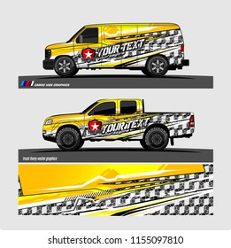 car decal design vector. abstract Modern shape with grunge background for vehicle vinyl wrap
