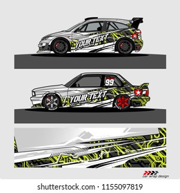 car decal design vector. abstract Modern shape with grunge background for vehicle vinyl wrap