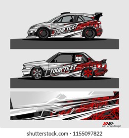 car decal design vector. abstract Modern shape with grunge background for vehicle vinyl wrap