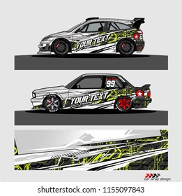 car decal design vector. abstract Modern shape with grunge background for vehicle vinyl wrap