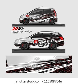 car decal design vector. abstract Modern shape with grunge background for vehicle vinyl wrap