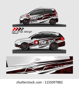 car decal design vector. abstract Modern shape with grunge background for vehicle vinyl wrap