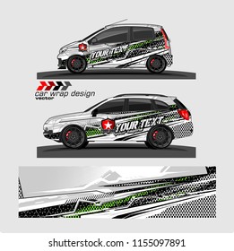 car decal design vector. abstract Modern shape with grunge background for vehicle vinyl wrap