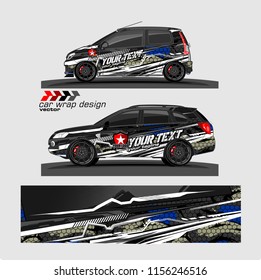 Car decal design vector. abstract background for vehicle wrap