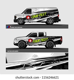 Car decal design vector. abstract background for vehicle wrap