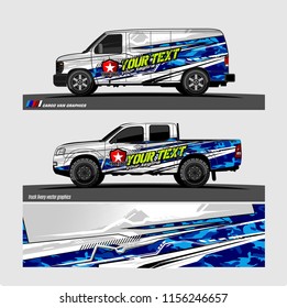 Car decal design vector. abstract background for vehicle wrap