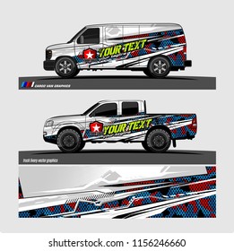 Car decal design vector. abstract background for vehicle wrap