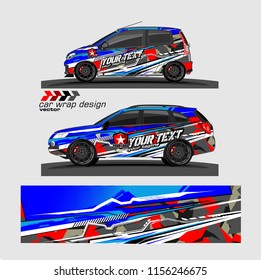 Car decal design vector. abstract background for vehicle wrap