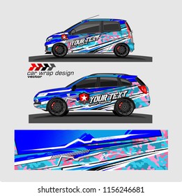 Car decal design vector. abstract background for vehicle wrap