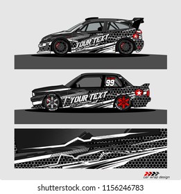 Car decal design vector. abstract background for vehicle wrap