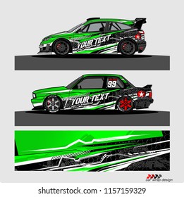 car decal design vector. Abstract livery background for vehicle vinyl wrap