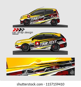 car decal design vector. Abstract livery background for vehicle vinyl wrap