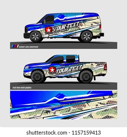 car decal design vector. Abstract livery background for vehicle vinyl wrap