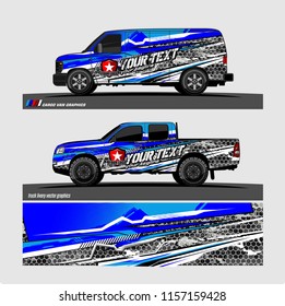 car decal design vector. Abstract livery background for vehicle vinyl wrap