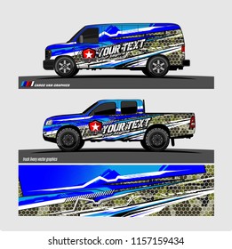 car decal design vector. Abstract livery background for vehicle vinyl wrap