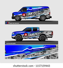 car decal design vector. Abstract livery background for vehicle vinyl wrap