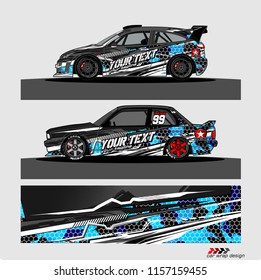 car decal design vector. Abstract livery background for vehicle vinyl wrap